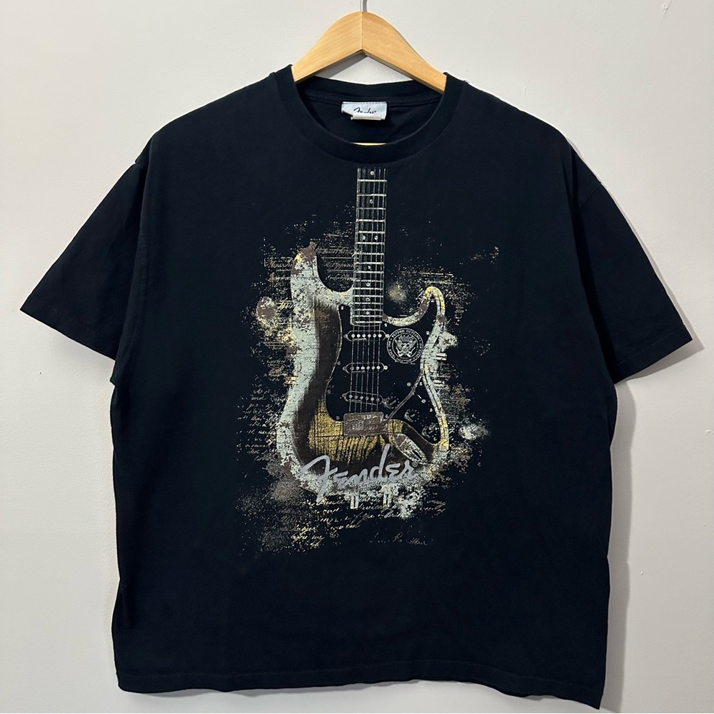 Vintage Fender Guitar Stratocaster Rock & Roll Lifestyle T Shirt Adult Size XL